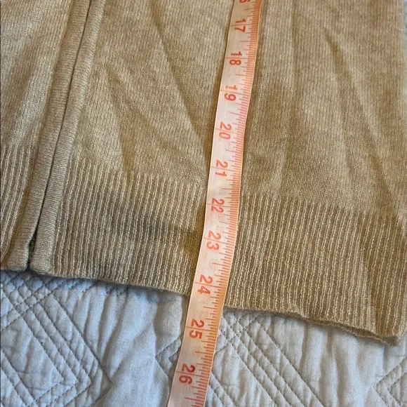 Old navy cashmere Tan Zip-Up Hoodie sweater large - Picture 8 of 8